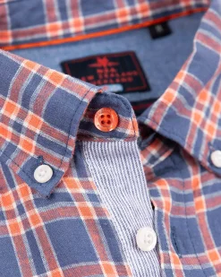 Kariertes blau-rosa Hemd - Dusk Navy