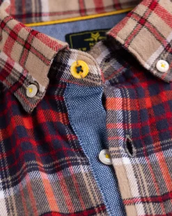 Kariertes Flanellhemd - Orange Multicolour