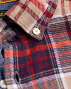 Kariertes Flanellhemd - Orange Multicolour