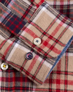 Kariertes Flanellhemd - Orange Multicolour