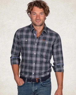 Kariertes Hemd aus grüner Baumwolle - Crushing Green