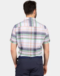 Kariertes Hemd mit kurzen ﾀrmeln - Blue Multi Colour