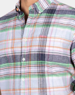 Kariertes Hemd mit kurzen ﾀrmeln - Blue Multi Colour