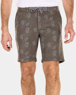 Kurze Chinohose aus Leinen - Misty Army