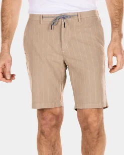 Kurze Leinen-Chinohose - Shimmering Sand