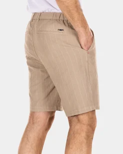 Kurze Leinen-Chinohose - Shimmering Sand