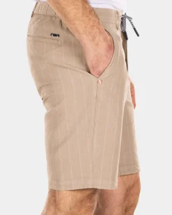 Kurze Leinen-Chinohose - Shimmering Sand