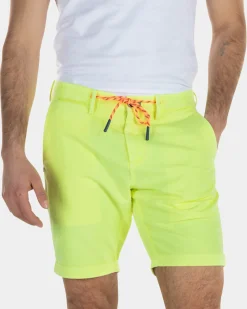 Kurzen Chino aus Leinen - High Summer Yellow
