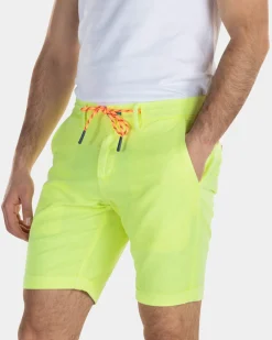 Kurzen Chino aus Leinen - High Summer Yellow