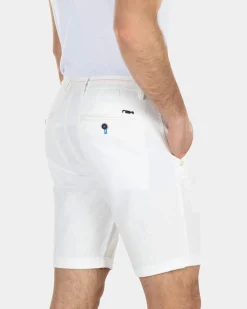 Kurzen Chino aus Leinen - Off White