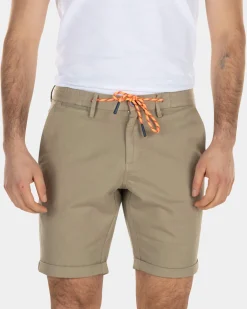 Kurzen Chino aus Leinen mit Stretchanteil - Beach Sand