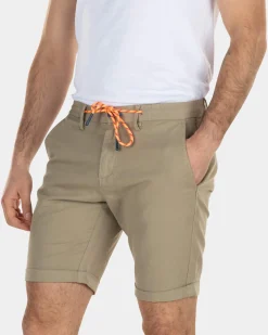 Kurzen Chino aus Leinen mit Stretchanteil - Beach Sand