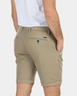 Kurzen Chino aus Leinen mit Stretchanteil - Beach Sand