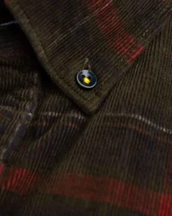 Langarm-Cordhemd Opouahi - Eucalyptus Green