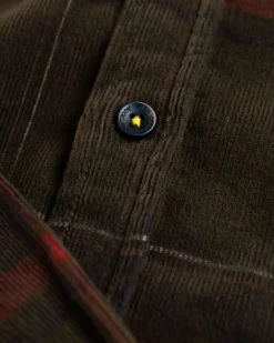 Langarm-Cordhemd Opouahi - Eucalyptus Green