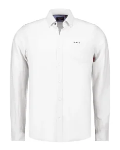 Leinen weißes Hemd mit langen Ärmeln