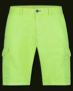 Leinen-Cargoshorts Luitpold - Cellery Neon Green
