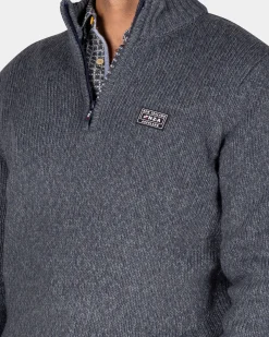 Mélierter grauer Wollpullover - Ash Grey