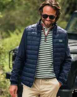 Navy wattiertes Jacke