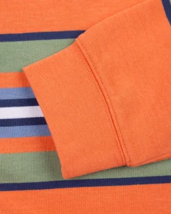 Orange gestreifter Hoodie