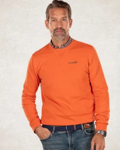 Orangefarbener Pullover mit Rundhalsausschnitt - Ginger Orange