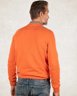 Orangefarbener Pullover mit Rundhalsausschnitt - Ginger Orange