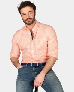 Orangefarbenes Leinenhemd - Golden Orange