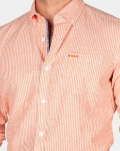 Orangefarbenes Leinenhemd - Golden Orange