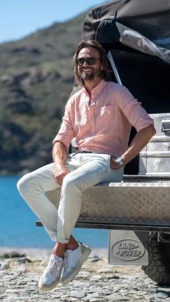 Orangefarbenes Leinenhemd - Golden Orange