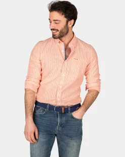 Orangefarbenes Leinenhemd - Golden Orange