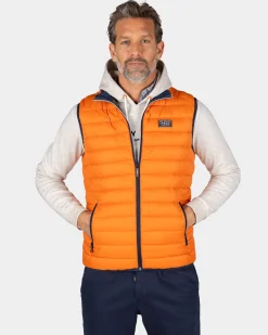 Oranger wattierter Bodywarmer - Almond Orange