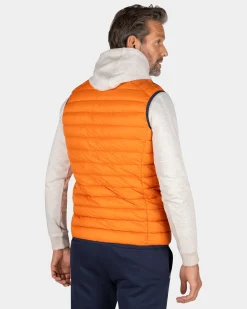Oranger wattierter Bodywarmer - Almond Orange