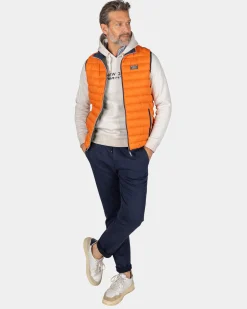 Oranger wattierter Bodywarmer - Almond Orange