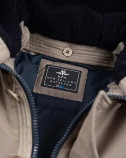 Parkajacke aus Canvas Kapuze - Tar grey