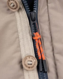 Parkajacke aus Canvas Kapuze - Tar grey