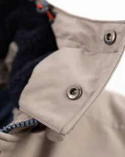 Parkajacke aus Canvas Kapuze - Tar grey