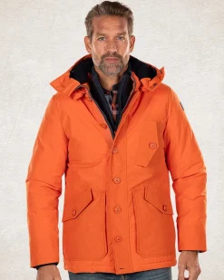 Parkajacke aus Canvas mit Kapuze - Ginger Orange