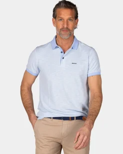 Pastellblaue Polo mit Modal