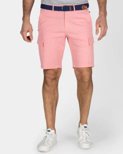 Pastellrosane Cargo-Shorts