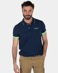Poloshirt aus Stretch-Baumwolle - Key Navy