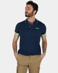 Poloshirt aus Stretch-Baumwolle - Key Navy