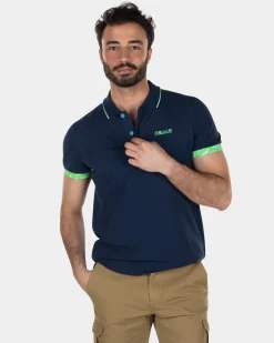 Poloshirt aus Stretch-Baumwolle - Key Navy