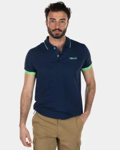 Poloshirt aus Stretch-Baumwolle - Key Navy