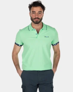 Poloshirt aus Stretch-Baumwolle - Sea Green