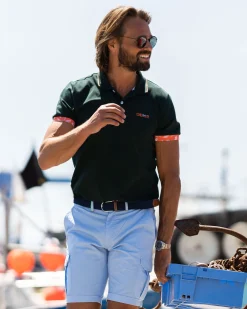 Poloshirt aus Stretch-Baumwolle - Dark Pine