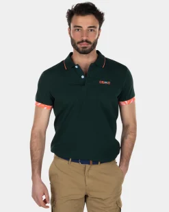 Poloshirt aus Stretch-Baumwolle - Dark Pine