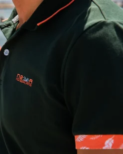 Poloshirt aus Stretch-Baumwolle - Dark Pine