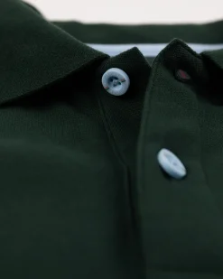 Poloshirt aus Stretch-Baumwolle - Dark Pine