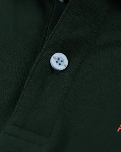 Poloshirt aus Stretch-Baumwolle - Dark Pine