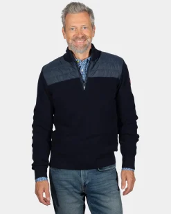 Pullover mit halbem Reißverschluss Trinity - Ink Navy
